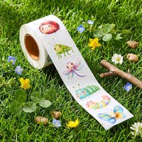 500Pcs/Roll 1 Inch Cute Insect Stickers Watercolor Style Animal Decals for Scrapbooking Party Gift Sealing Reward Crafts