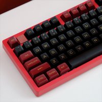 GMK Red Samurai Key Cap Set 140+ keys PBT 2-Color Injection Molded SA Profile Fit 61%-108% Keycaps for Mechanical Keyboard Gift
