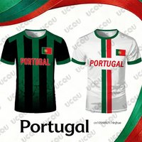 2026 Summer Portugal Flag Print Football Jersey For Men Women Outdoor Sports Short-Sleeve Surfing Tees Casual Kids/Adult Tops
