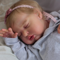 Realistic Reborn Baby Dolls Girl 19 inch Sleeping Lifelike Newborn Baby Dolls, Real Life Baby Dolls with Weighted Soft Cloth Body for Kids Age 3 +