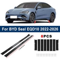 Extensions de jupes latérales sectionnelles de 2,18 m pour BYD Seal EQD10 2022-2026 - Spoiler latéral de course, accessoires de kit carrosserie modifiés pour voiture