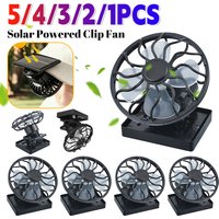 1-5PCS Desktop Clamp Cooling Fans Solar Powered Mini Fan Summer Hat Cap Clip Cooler Solar Energy Ventilator For Outdoor Office