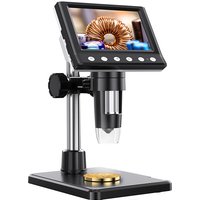 MUSTOOL DM7 Digital Microscope 4.3 Inch Screen 50X-1000X Magnification Adjustable 8 LED Lights Type-C Port High Definition Video