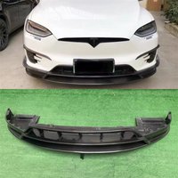 For Tesla Model X Real Carbon Fiber Front Lip Front Bumper Lower Lip Under Wind knife Spoiler Splitter Body Kit