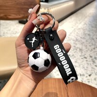 Creative Football Keychain Cute Couple Pendant Car Keychain Cartoon Backpack Ornament
