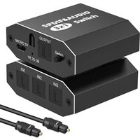SPDIF Toslink Switcher 3 in 1 out Digital Optical Audio Amplifier Speaker Selector Switch 3x1 with IR Control Support DTS AC3