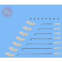 5 Sets Dia 1mm Z Head Wire Rod Clevis Horn Screws Assembly Steering Gear Tie Rod With Clevis Screws For RC DIY Replacement Part