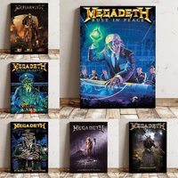 M-Megadeth Heavy Metal Band Poster High Quality Print Waterproof Wall Art Sticker For Bar Living Room Decor Gift