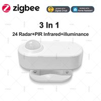 3-in-1 ZigBee 24G MmWave Radar Bewegungssensor für die Anwesenheit des menschlichen Körpers + PIR-Infrarot + Beleuchtungsstärkedetektions-Hausautomati