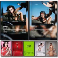 Singer Music Album C-Charli XCX Poster Decorative Stickers Wall Art Mural Photo Design for Home Living Room Hallway Decor Gift