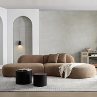 Washable Fabric Furniture Set Modern Living Room Compression Sectional Curved Compressed Sofa