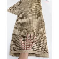 Plain Gold Metallic Guipure Lace 3D Appliques Cord Fabric 2026 Asia Middle East African Sewing Embroidered Clothing