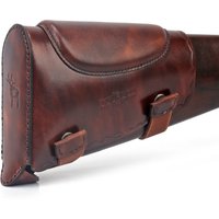 Tourbon Shooting Rifle Gun Butt Stock Cheek Rest Genuine Leather Insert Recoil Pad Protection Gun Hunting Accessories Brown
