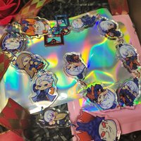 Vergil Anime Keychain Women Long Acrylic Key Chain Man Devil May Cry Key Ring Pendant Ornament Accessories Friend Gift