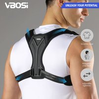VBOSi Adjustable Upper Back Support Sporty Shoulder Belt Posture Corrector for Women Men