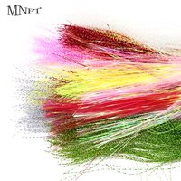 MNFT 11 paquets spirale et droite pêche attachant cristal torsadé Flashabou holographique guirlandes mouche Flash pour la fabrication de gabarit crochet leurre