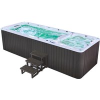 Factory Luxury Large Outdoor Swimming Pool Spa with Jakuzzi Whirlpool Acrylic Endless Swim Hot Tub Pool with TV