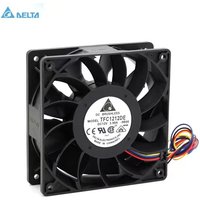 TFC1212DE for delta 120mm DC 12V 5200RPM 252CFM For Bitcoin Miner Powerful Server Case AXIAL Cooling Fan
