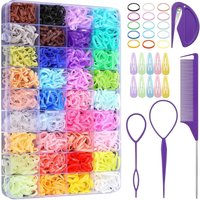 36 Colors Candy-Colored DIY Hair Ties, Disposable Elastic Bands for Girls, High Elasticity & Durable Hair Accessories
