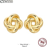 925 Sterling Silver 18K Gold Plated Classic Stud Earrings Snowflake Starfish Shell Earrings Fashion Jewelry for Women Party Gift