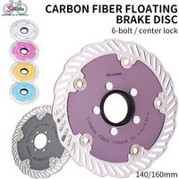 160mm Floating Brake Disc Rotor 6 Bolt Ultra Light Stainless Steel + Carbon Fiber 2mm for Mountain Road Mtb Accesorios Bicicleta