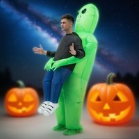 Adult Inflatable Alien Costume Funny Blow Up Outfit For Halloween Cosplay Party Performance