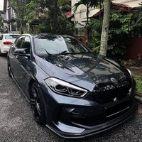 Front Bumper Splitter Lip Diffuser For BMW 1 Series F40 118i 120d 128ti M135i xDrive M Sport 2019-2022 Gloss Black ABS Tuning