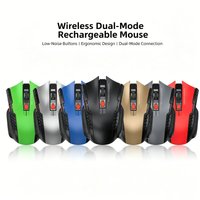 Dual Mode BT&2.4G Wireless Silent Gaming Mouse, Ergonomic 6 Button Adjustable DPI Rechargeable Gaming Mice for PC Notebook