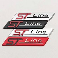 3D Metal Chrome Red Black STLINE Logo ST Line Emblem Car Rear Trunk Fender Side Badge Car Sticker Accessories