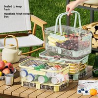 Portable Crisper Refrigerator Food Office Picnic Fruit Sealed Box Reusable Organizer For Camping Picnic