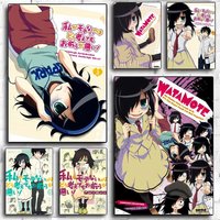 Anime W-Watamote Kuroki Tomoko Poster Decorative Wall Art Stickers Mural Photo Print for Home Living Room Hallway Decor