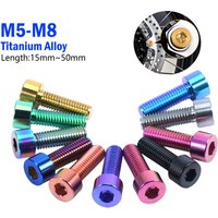 AliExpress NONE 1Pc DIN912 TC4 Titanium Bolt M5 M6 M8 Allen Key Square Head Screw for Bicycle Stem Seatpost