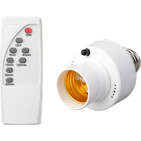 E27 AC85-265V Infrared Smart Convertible LED Lampholder Wireless Remote Control Smart Timer Light Bulb Socket Adapter Converter