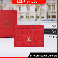 CH Simple Card Packaging Change Card Clip Genuine Texture Letter Design New Men's and Women's Fashion Classic Wallet