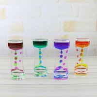 Home Hourglasses Timer Movement Sensory Toy For Kids Adults Stress Relief Office Desktop Decor Mixed Color Liquid Motion Bubbler