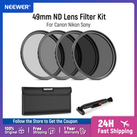 NEEWER ND Lens Filter Kit ND2 ND4 ND8 ND16 Filter Pouch Neutral Density and Accessory Kit Canon Nikon Sony Panasonic DSLR Camera