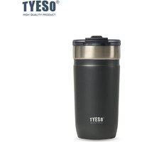Tyeso 710ml Minimalist Matte Insulated Water Bottle Stainless Steel Portable Tumbler with Straw Leakproof Car Mug for Daily Use