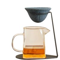 High Precision Loose Leaves Tea Strainer Modern Ceramic Coffee Strainer With Stand For Beginners Adults Beverage Enthusiasts