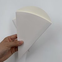 100pcs Cone Shape Paper Crepes Box Pancake French Fries Crepe Holder Food Packaging Bag Festival Party Supplies