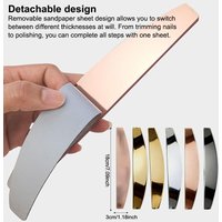 Professional Stainless Steel Nail File Base Half Moon Shape for 1 Time Disposable Pads Eco Friendly Salon and Home Manicure Tool