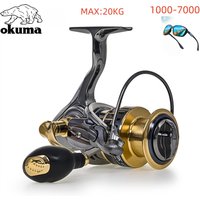 Okuma Rotating Drum 20KG Resistance 13+1 Roll Fishing Spinning Wheel Full Metal Wire Cup Fishing Line Wheel 1000-7000
