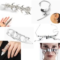 Fashion Gothic Metal Mask Cyberpunk Alien Irregular Ring Unisex Hip-hop Exaggerated Opening Rings Carnival Accessories