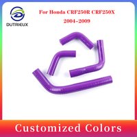 Coolant Radiator Silicone Black Hoses For Honda CRF250R CRF250X 2004-2009 2005 2006 2007 2008