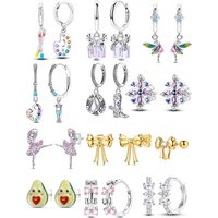 Characteristic Life Series Earring 925 Silver Hypoallergenic Exquisite DIY Jewelry Inlaid With Zircon Elegant Luxury Style Women