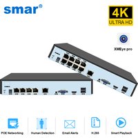 Smar 4CH/8CH POE Network Video Recorder H.265 POE NVR 4K Input Output Surveillance NVR Support Face Detecttion Onvif image 3