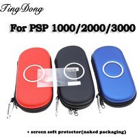 1Set EVA Hard Shell Protective Bag Travel Carrying Case For PSP 1000/2000/3000 Console Screen soft Protector(naked packaging)
