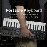 Clavier MIDI Bluetooth M-VAVE SMK37PRO 37 touches, contrôleur sans fil, synthétiseur FM avec pads RGB