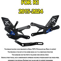 MTKRACING For YAMAHA YZF-R1 2015-2024 Rear Sets Heighten Pedal Adjustable Rearsets FootPegs Shift Lever Brake Kit