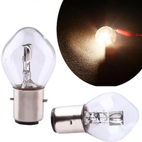 1/2pcs BA20D High Brightness LED Bulbs 12V 35/35W Halogen Headlight Singal Lamp Bulb Amber For Motorcycle ATV Moped Scooter