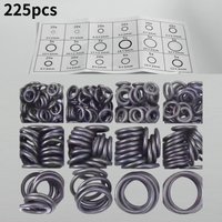 225pcs Silicone O-ring Set, 18 Sizes Oil & Water Resistant Rubber Seals for Cars Repair & Machinery Plumbing Rubber Sealing Ring